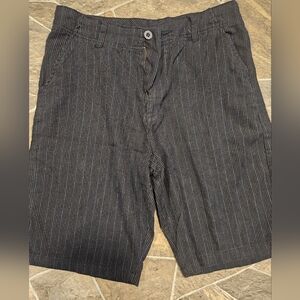 Men's Striped Black Shorts